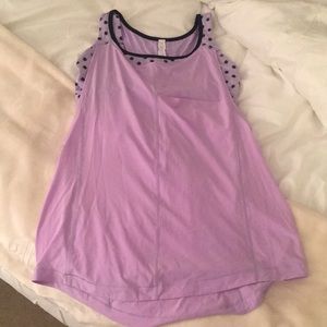 lululemon purple tank top with built-in sports bra